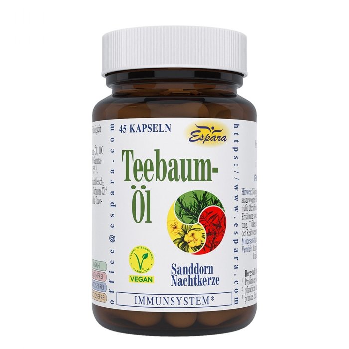 Espara Teebaumöl Kapseln (Indikation mit Sternderl) © Espara