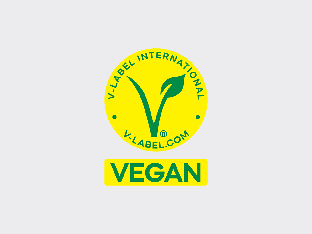 Vegan-Label mit Hintergrund © Espara