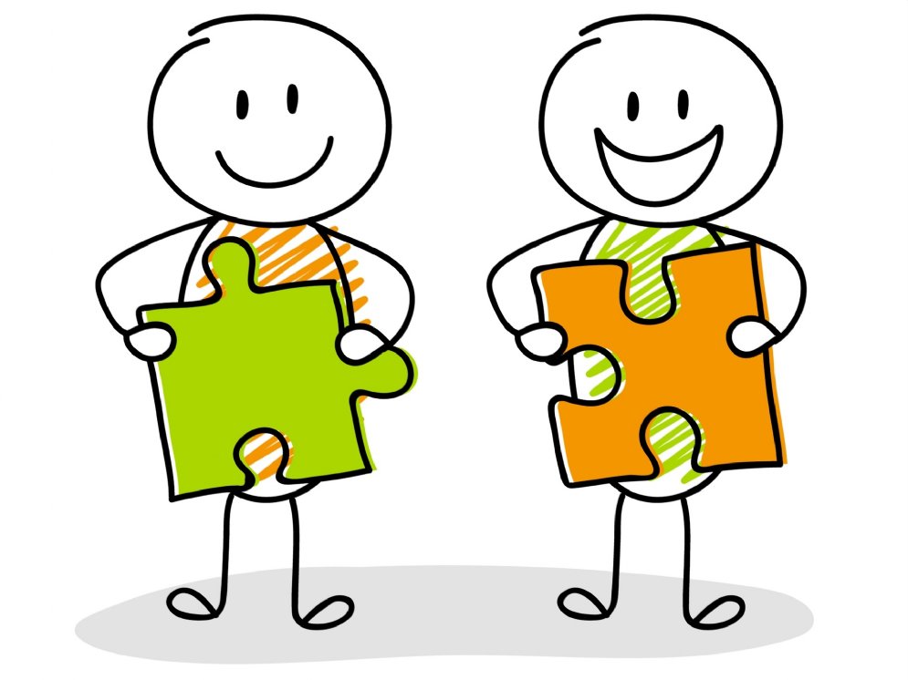 Partner Puzzle Strichmännchen © Adobe Stock
