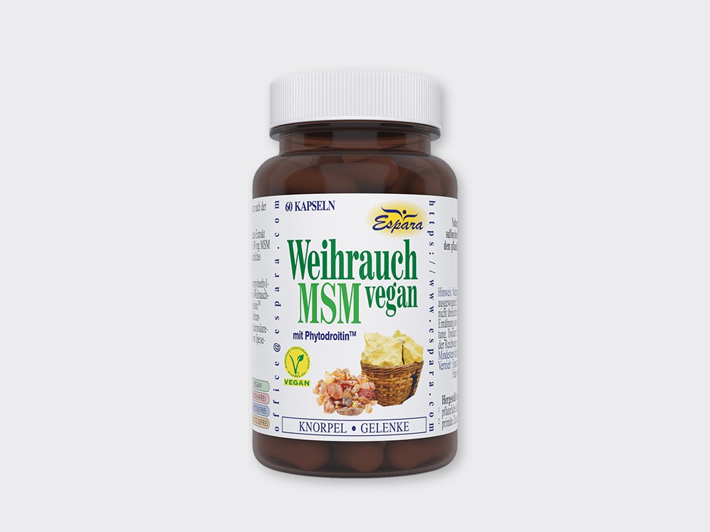 Weihrauch-MSM vegan mit Hintergrund © Espara
