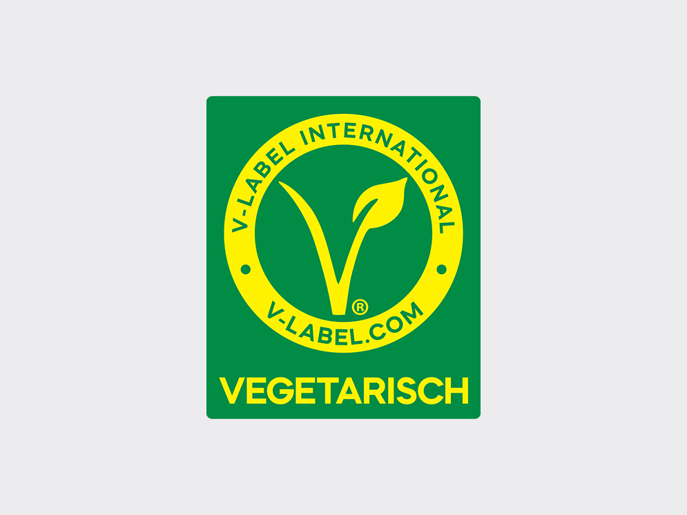 Vegetarisch Label mit Hintergrund © Espara
