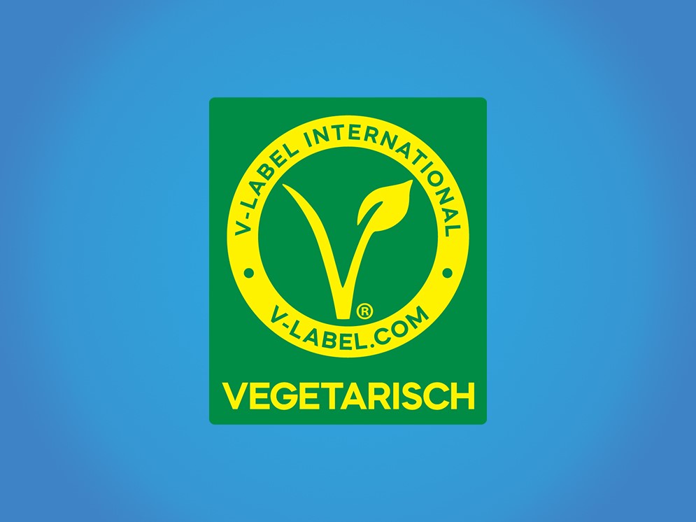 Vegetarisch Label mit Hintergrund © TerraPoint