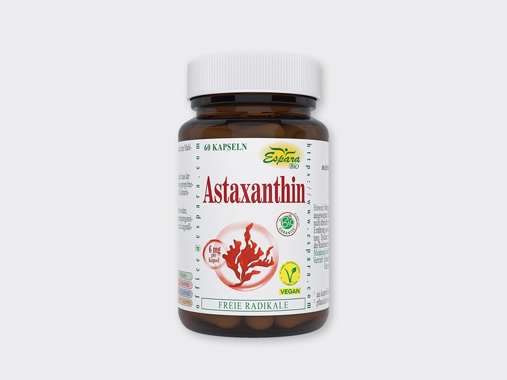 Astaxanthin BIO mit Hintergrund © Espara